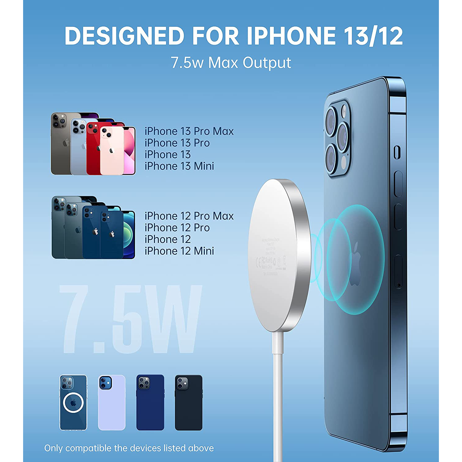 Magnetic Wireless Charger 15W Fast Charger Compatible With MagSafe Wireless Charger 2