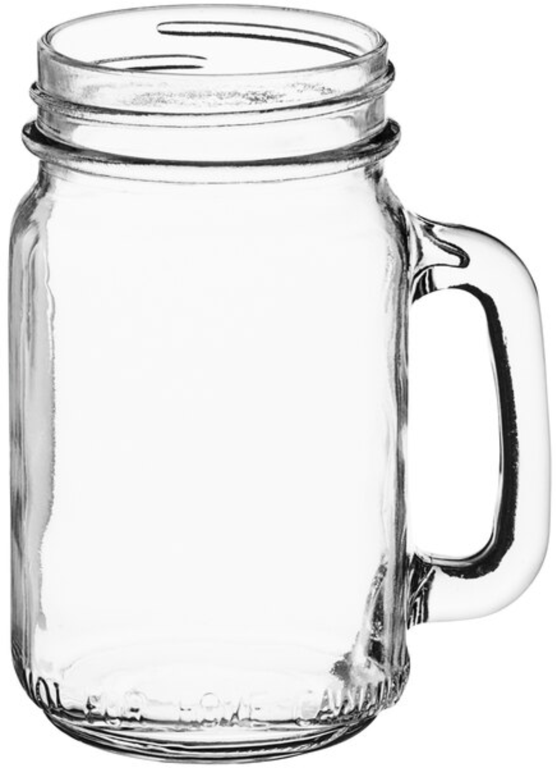 Acopa 16 oz Drinking Jar / Mason Jar with Handle 3