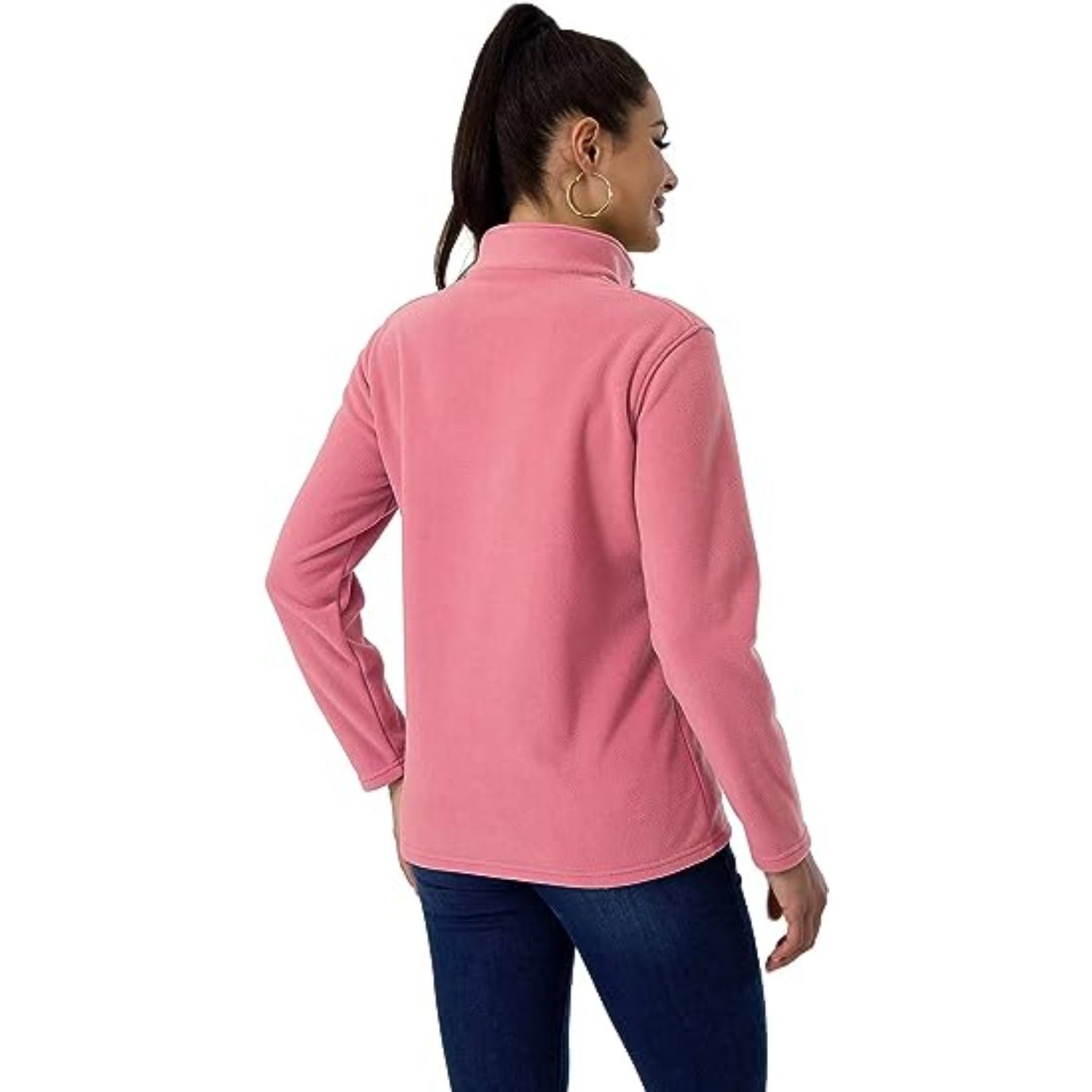 REPREVE® - Women's rPET 1/4 Zipper Fleece Pullover w/ Wrinkle Resistance 5