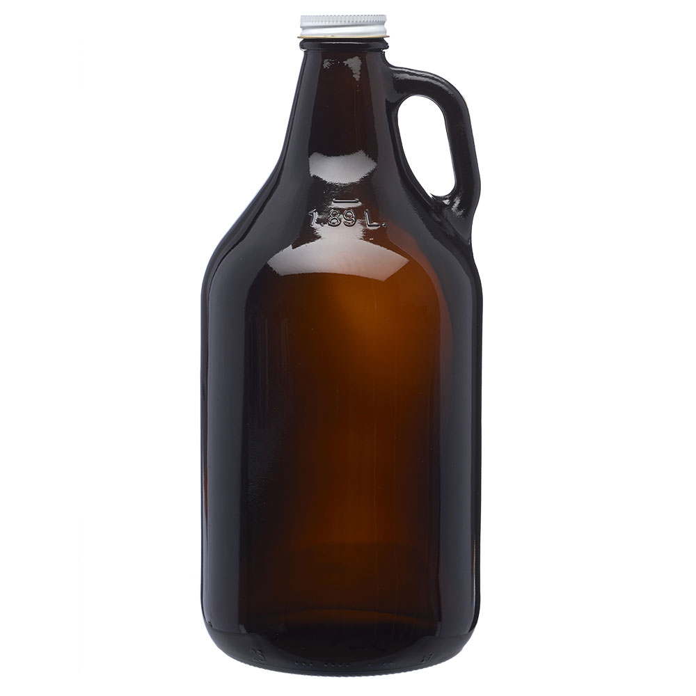64 oz. Amber Glass Beer Growlers