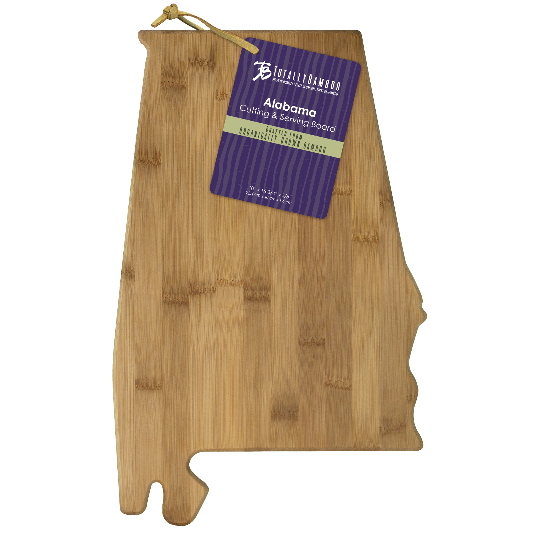 Alabama State Shaped Bamboo Serving and Cutting Board 6