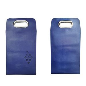 Premium PU Leather Wine Bag With Window And Elegant Metal Handles 11