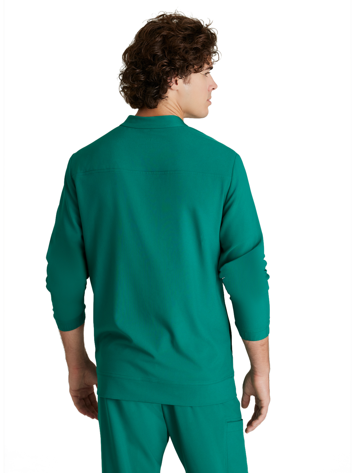 Grey's Anatomy Evolve Stretch - Men's Three-Pocket Cycle Warm Up Scrub Jacket 15