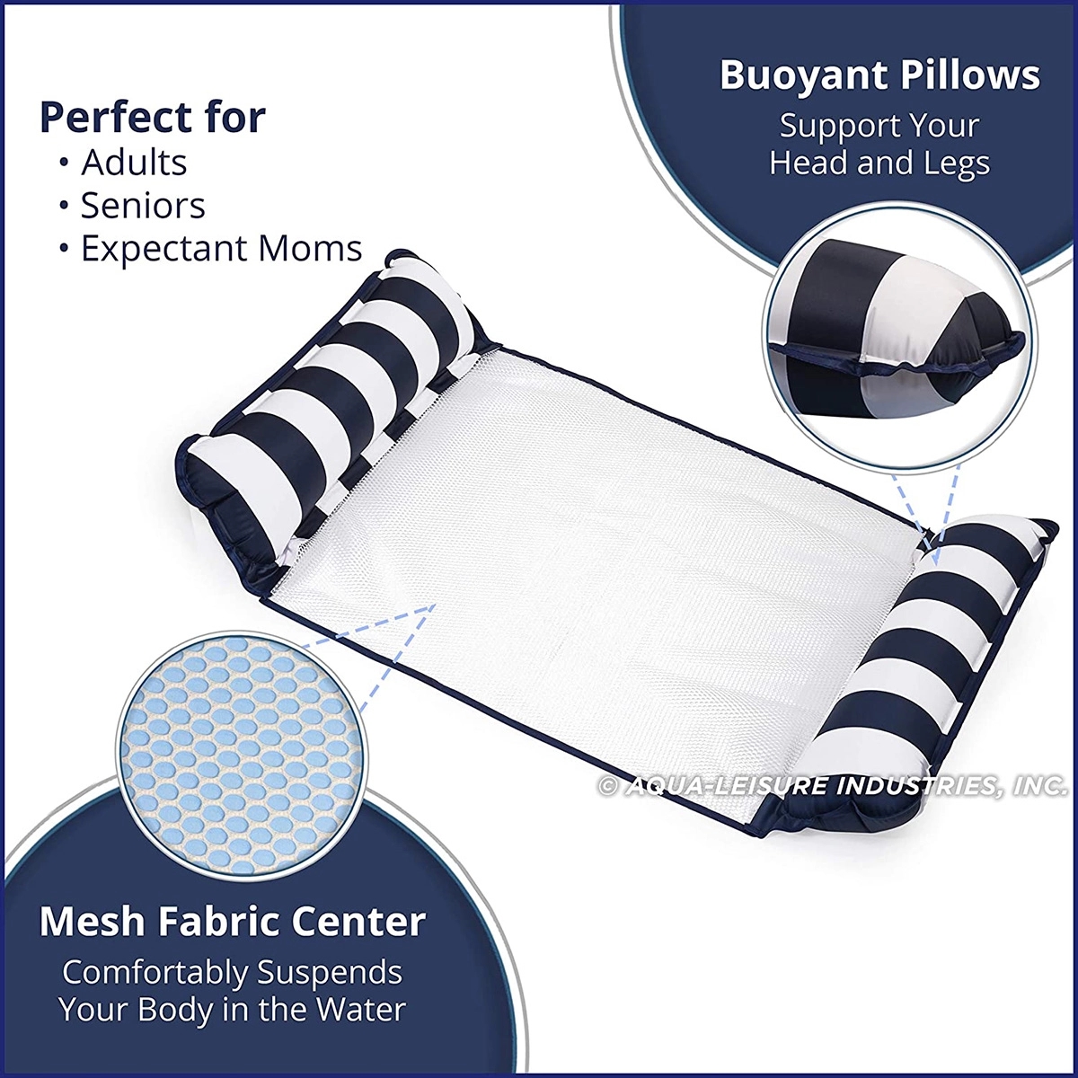 Aqua 4-In-1 Pool Float & Water Hammock 2