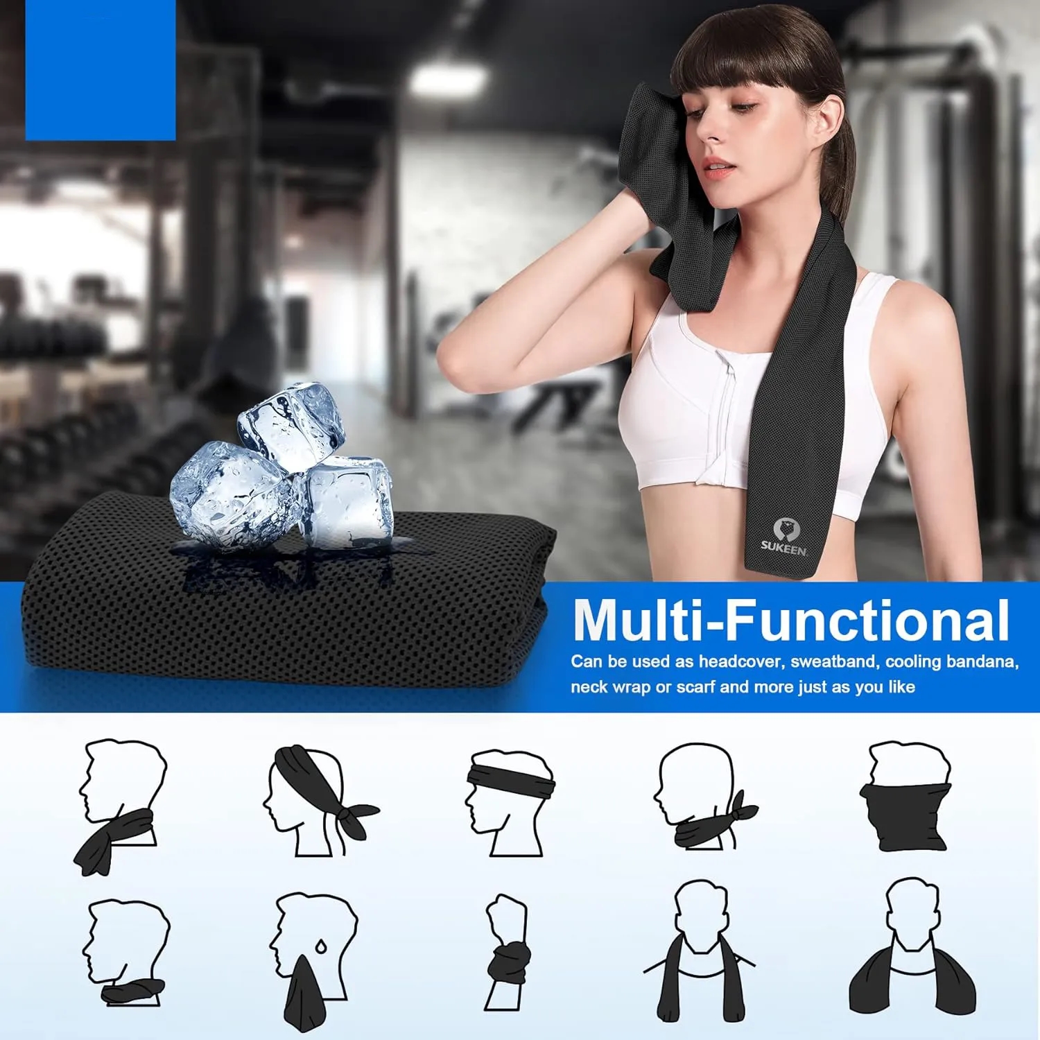 Breathable Chilly Towel with carry bottle 3