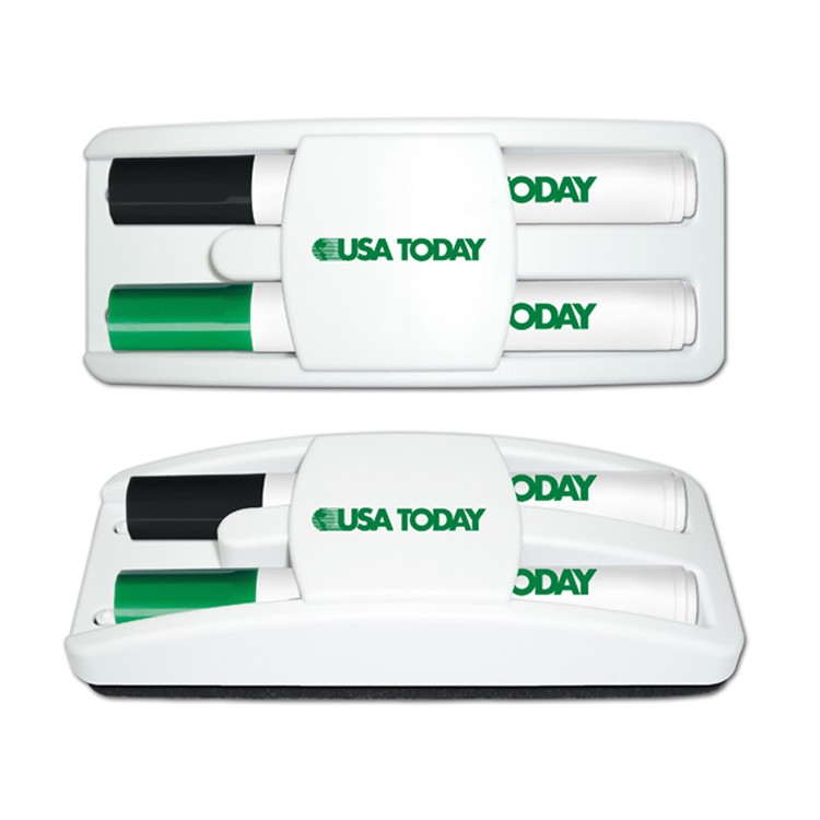 Dry Erase Gear Dry Erase Marker & Eraser Set - Black & Green