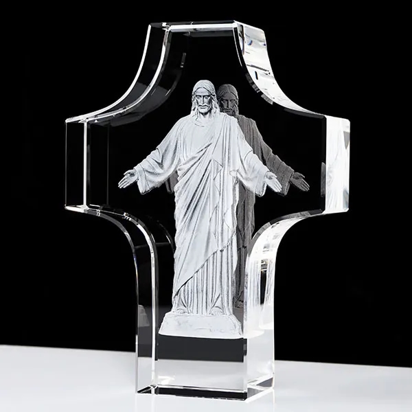 Standing Crystal Jesus Cross 2