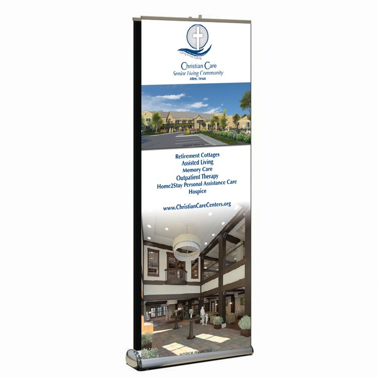 Double-Sided Premium Retractable Kit, Premium Film Retractable Banner Stand, 33" x 80" 2