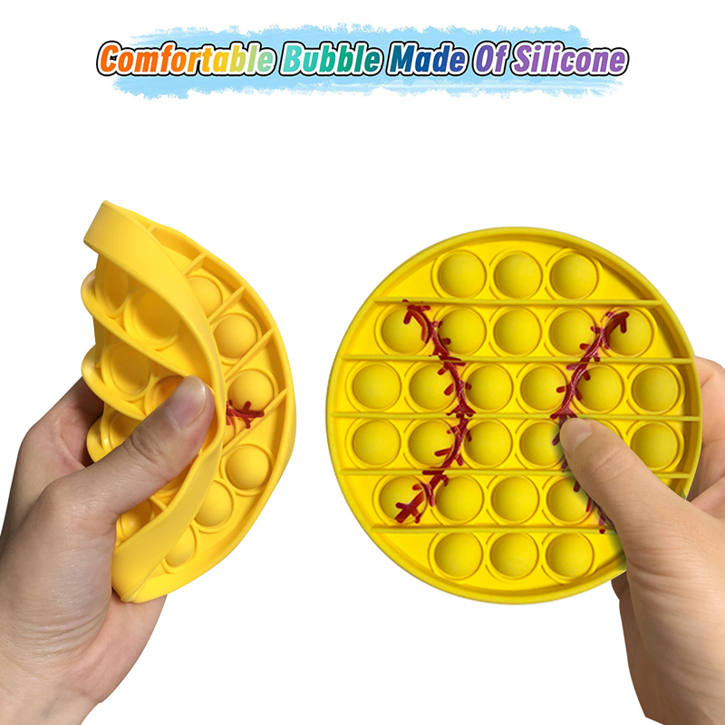 Hottest Round Push Pop Fidget Sensory Stress Reliever Toys 6