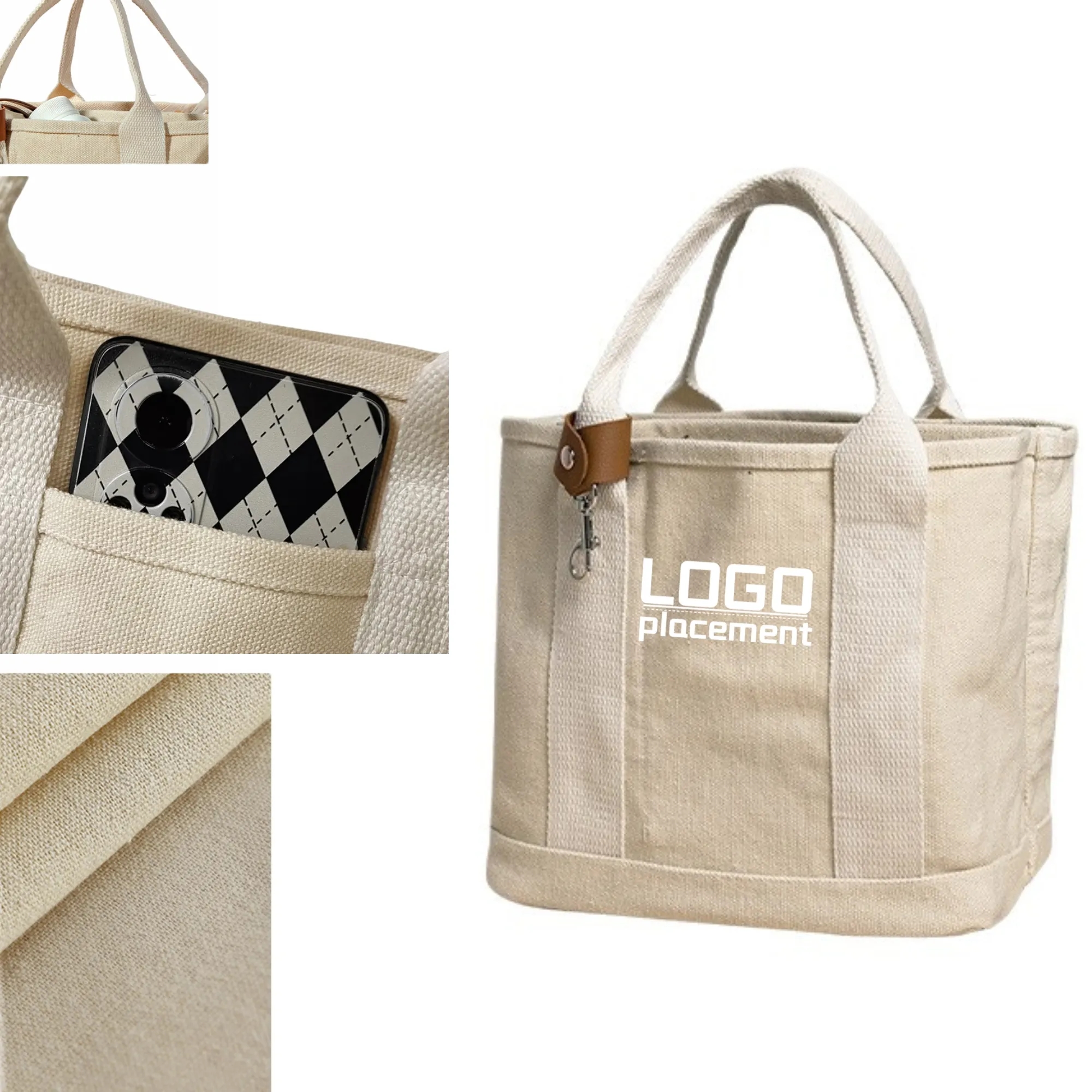 Large-Capacity Canvas Lunch Bag
