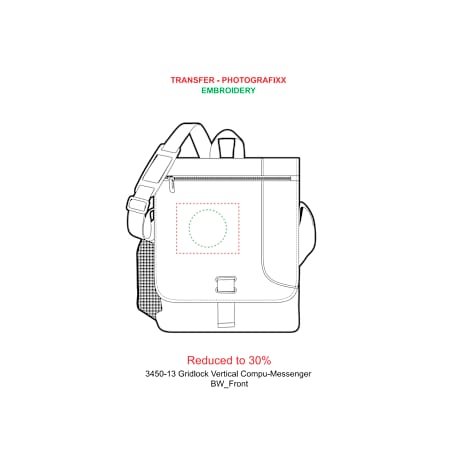 Gridlock Vertical 15" Computer Messenger Bag 7