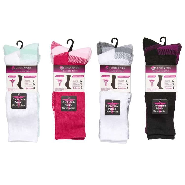 Diabetic Women's Cushion Crew Socks Size 9-11 2