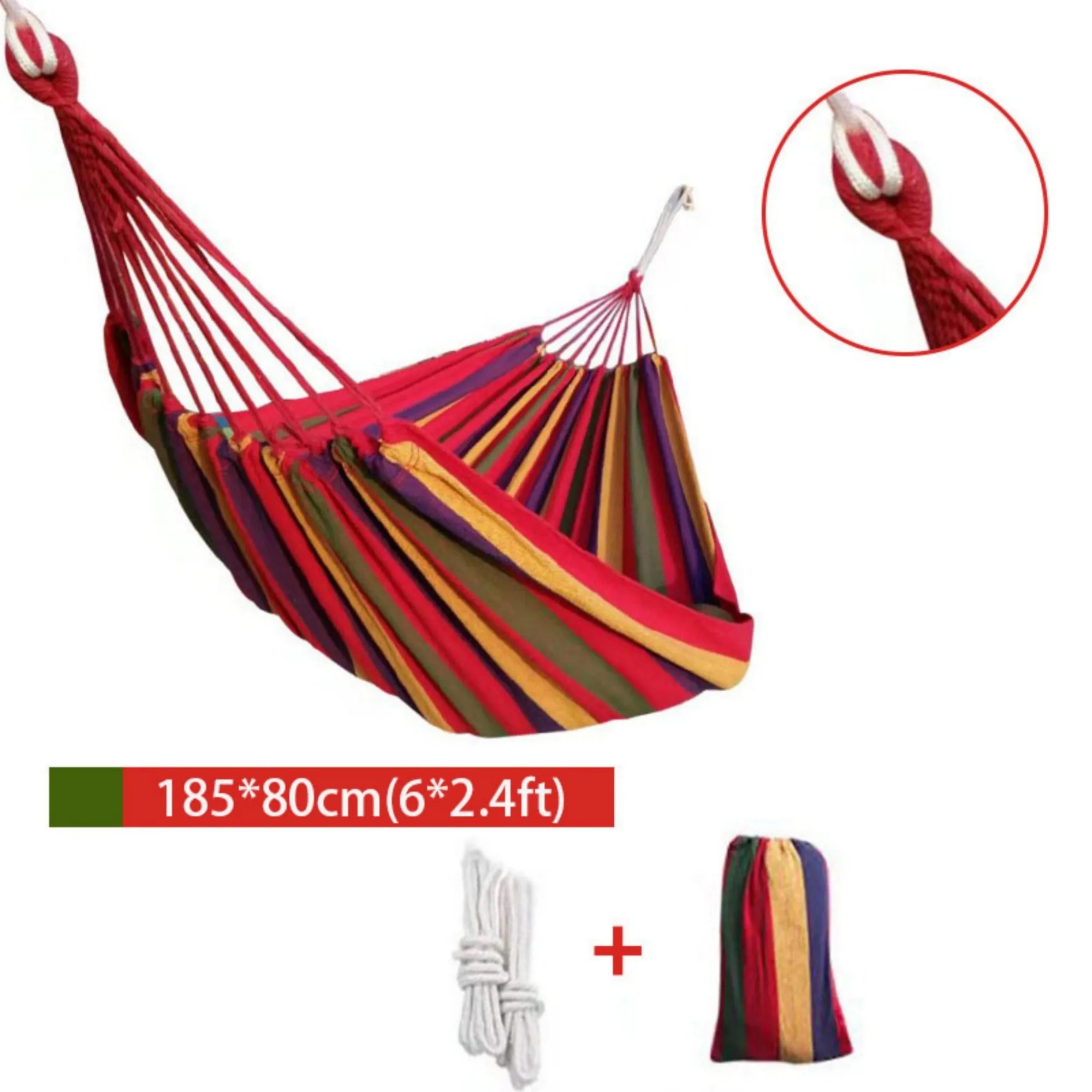 Outdoor Canvas Hammock With Carring Bag 6