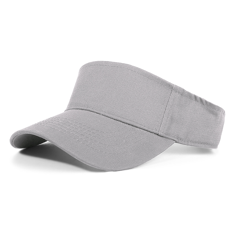 Stock Solid Color Cotton Visor - Sports Style 9
