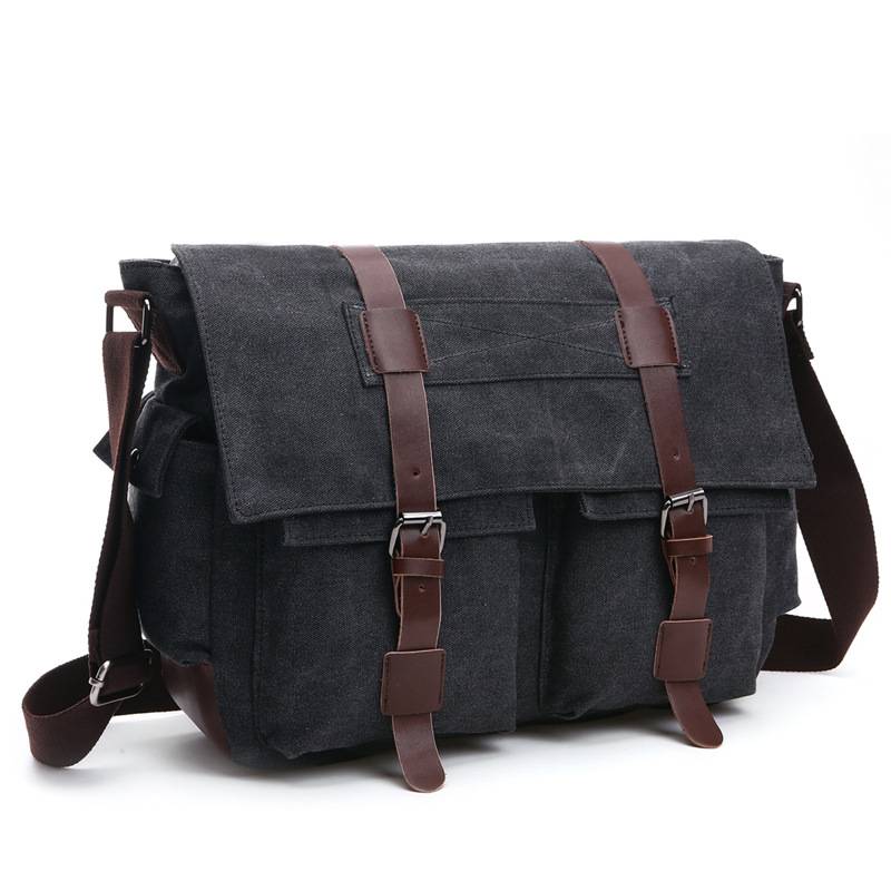 Large Canvas Messenger Bag 3
