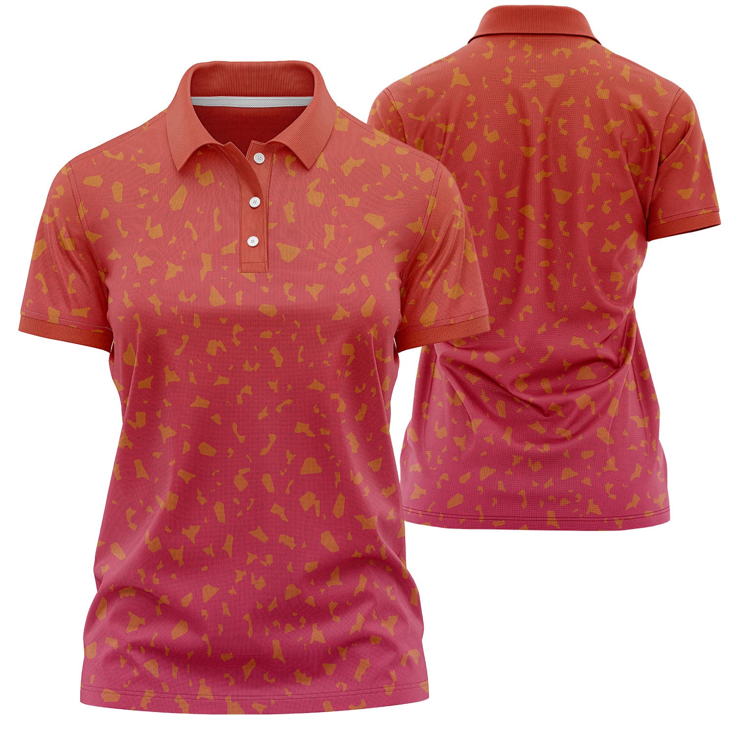 Women's 180 GSM Jersey Knit Cotton Feel Sublimation Polo T-shirt 2