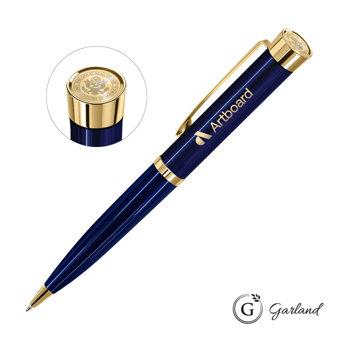 Garland® Executive Color Custom Emblem Ballpoint Pen - Gold