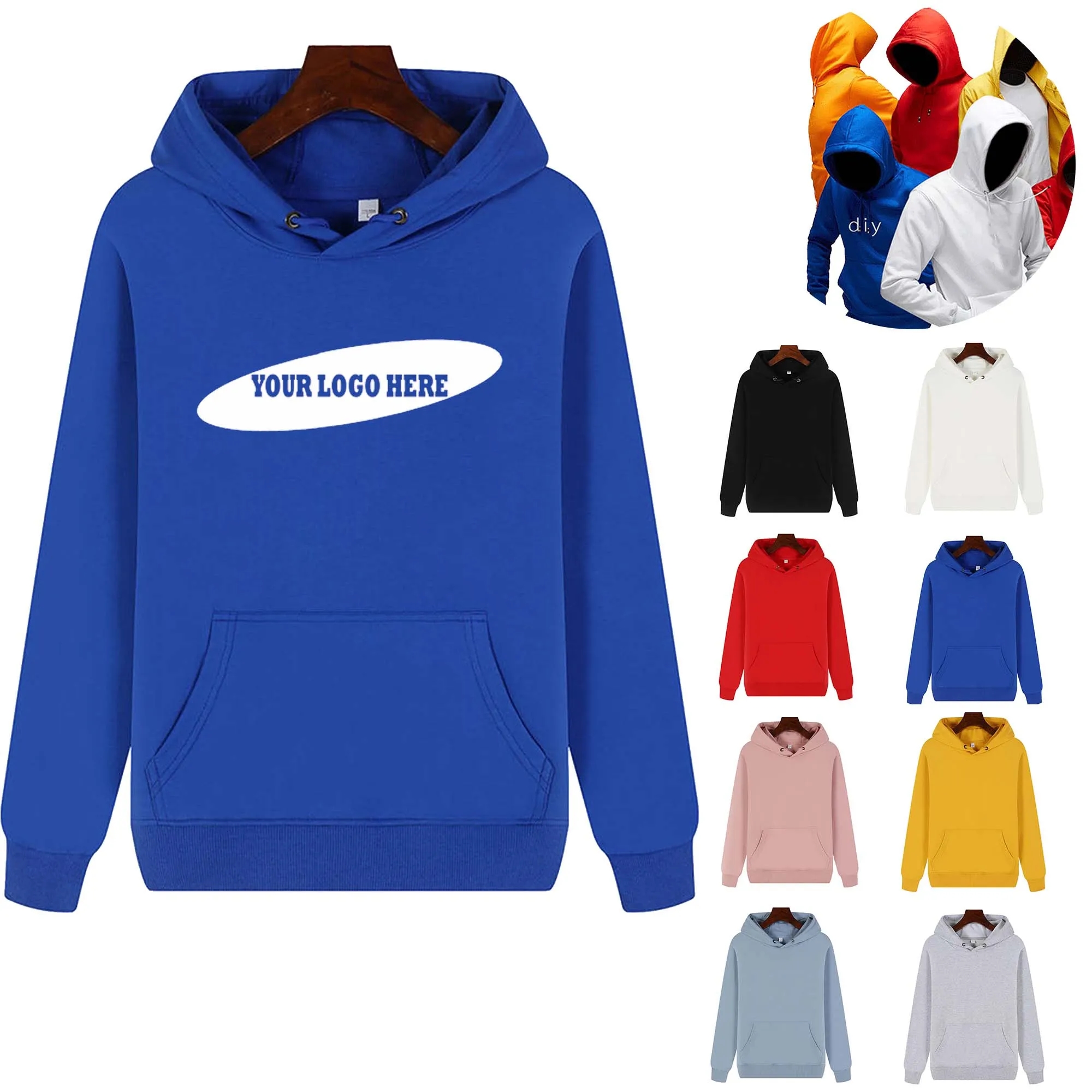 Customized Pullover Hooded Sweatshirts