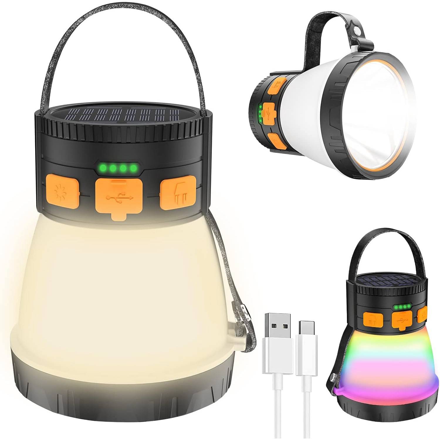 Solar Rechargeable LED Camping Lanterns 2