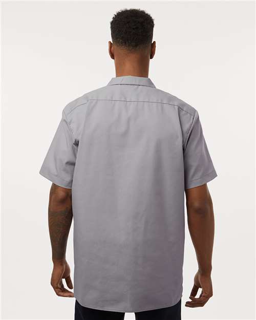 Men's Tall Industrial Short Sleeve Work Shirt - S535T 7