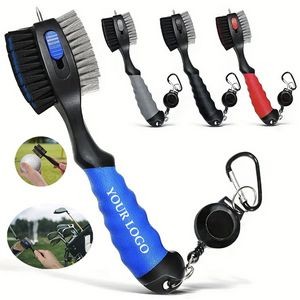 Non-slip handle with Soft Rubber Hand Grip Retractable clip Cleaner for Golf Brush 1