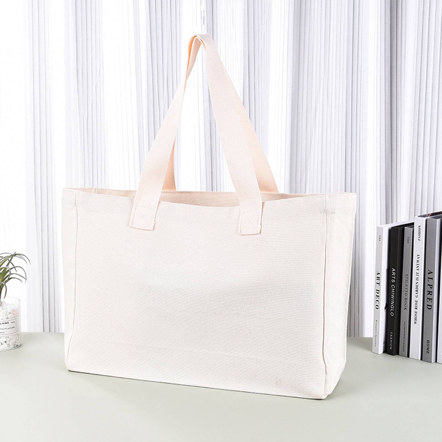 Canvas Literature and art large tote bag for women, custom tote bag with logo imprint 6