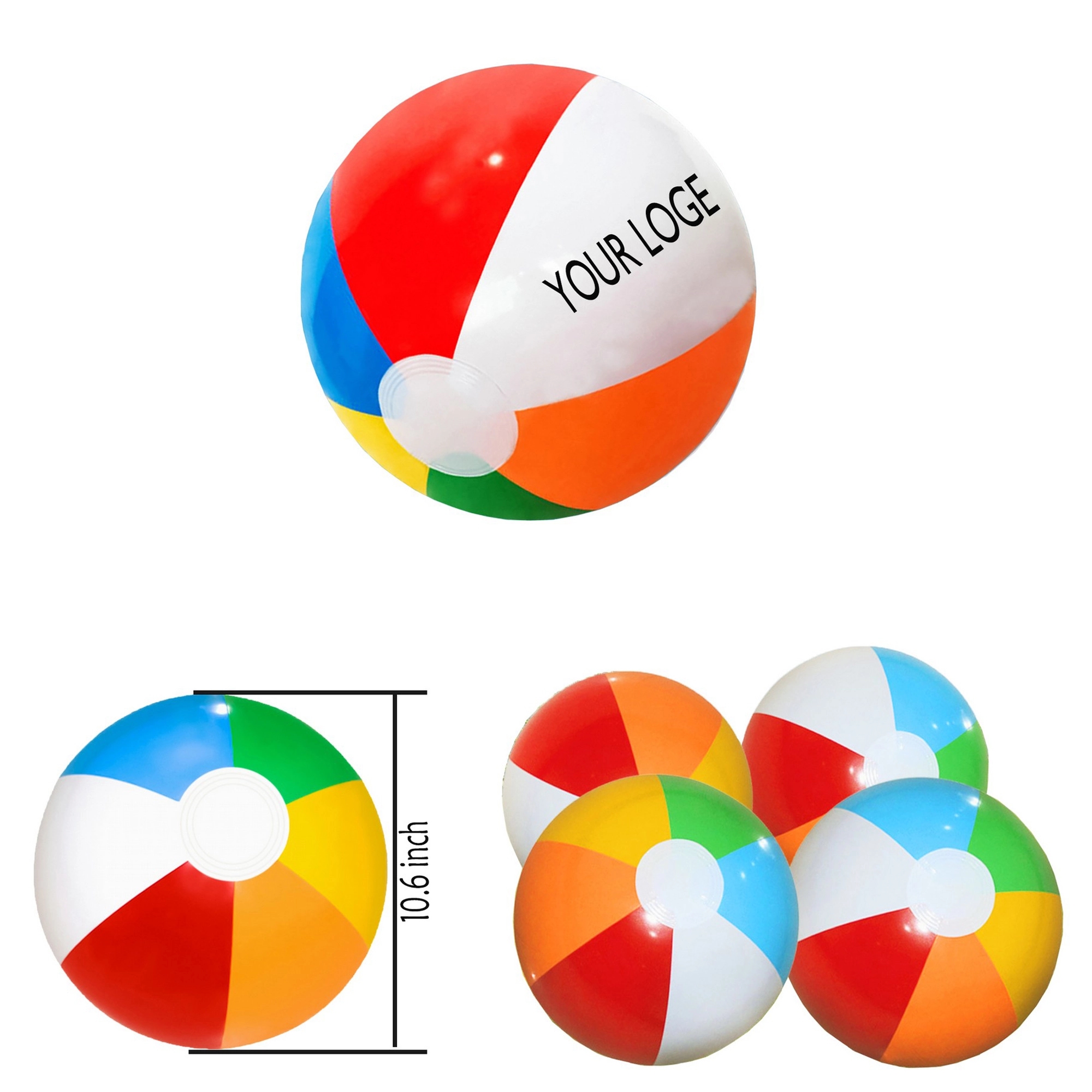 10.6" PVC Inflatable Beach Ball