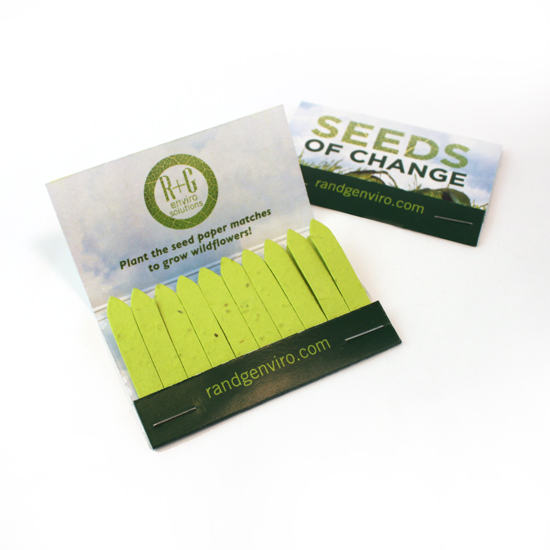 Large Seed Paper Matchbook, Double-Sided 1