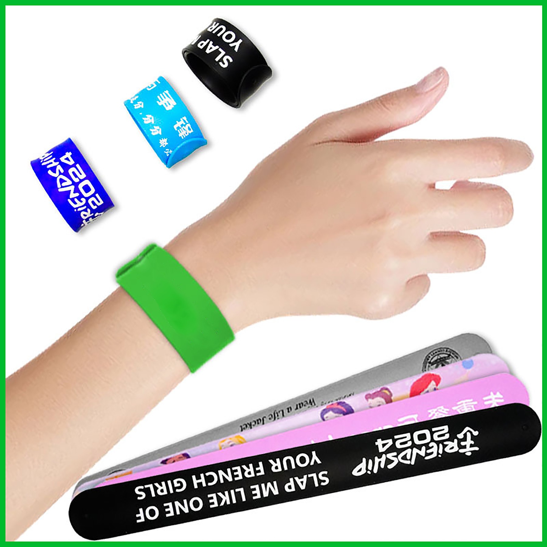 Silicone Slap Ring Bracelet Wristband 2