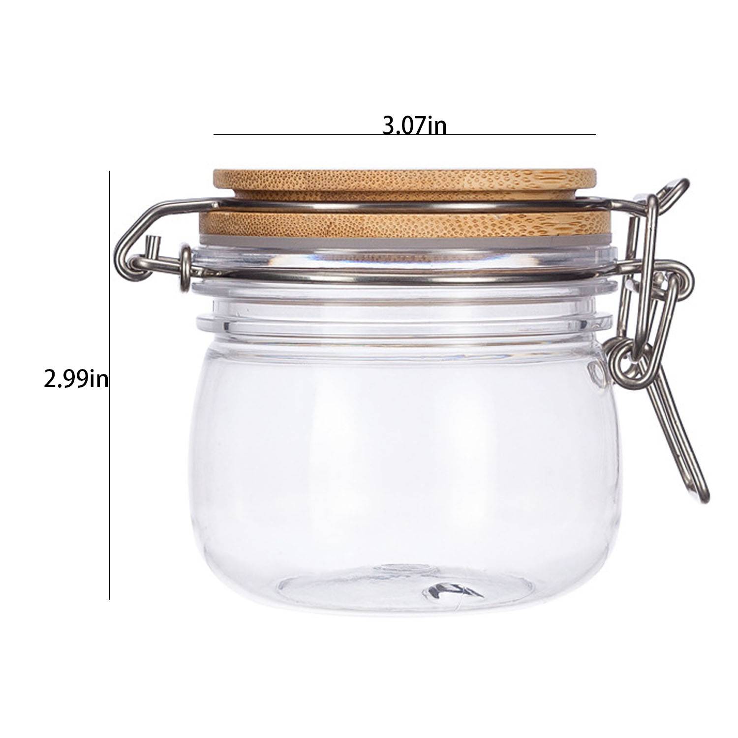 7 Oz Sealed Clear Glass Jar 6