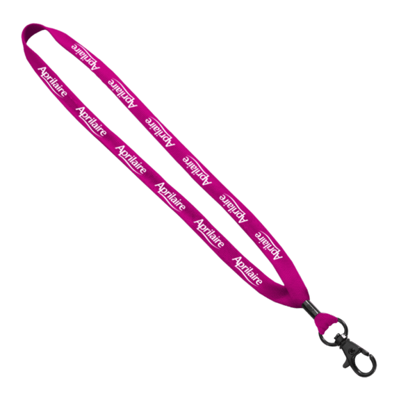 5/8" Polyester Shoelace Lanyard with Metal Crimp & Split-Ring 235