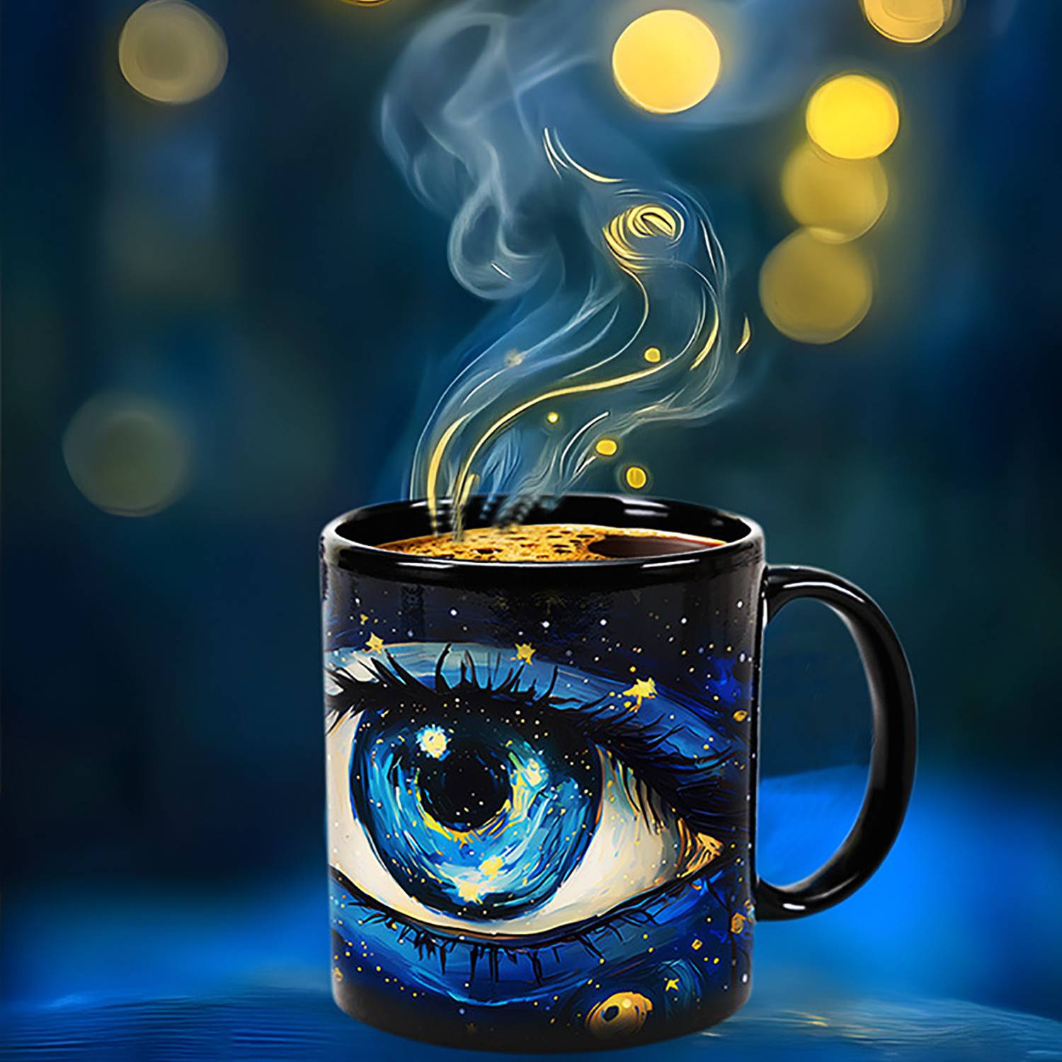11oz Color-Changing Ceramic Mug - Starry Sky Heat Reveal 4