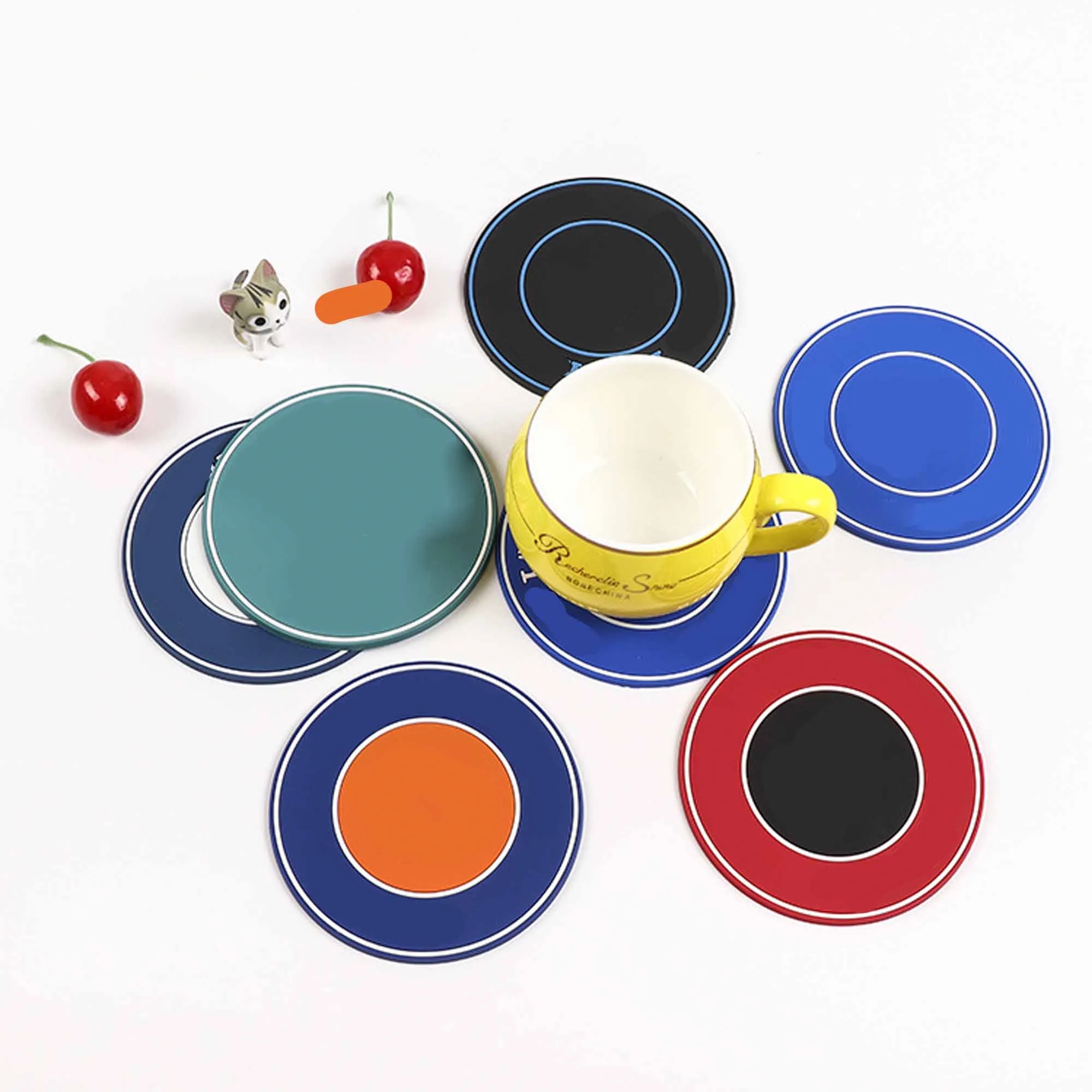 4" Molded Rubber Coasters 7