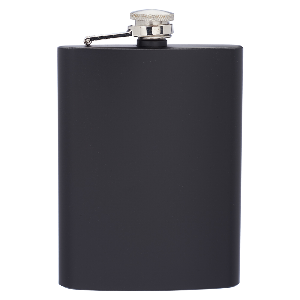 8 oz Verano Stainless Steel Hip Flask, custom water bottle with logo imprint 2