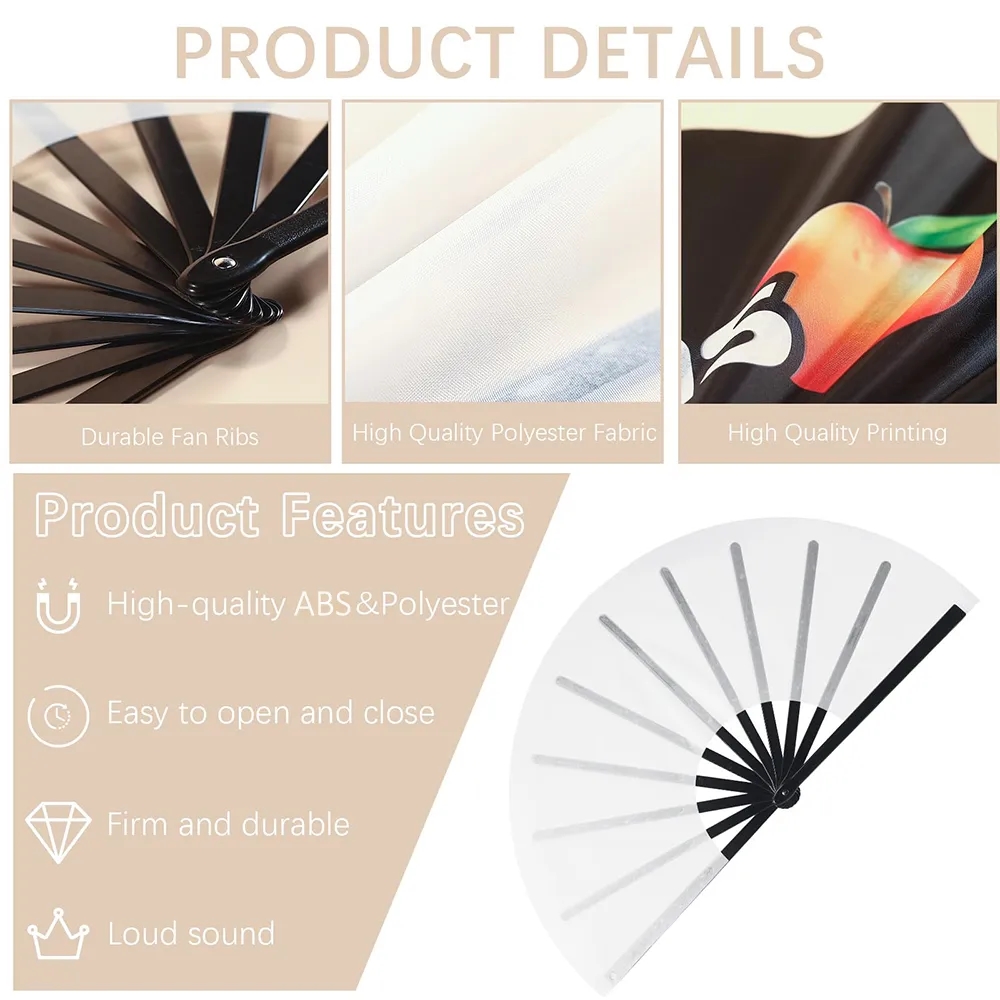 Bulk Custom Photo Text Dance Fans Wholesale Promotional 5