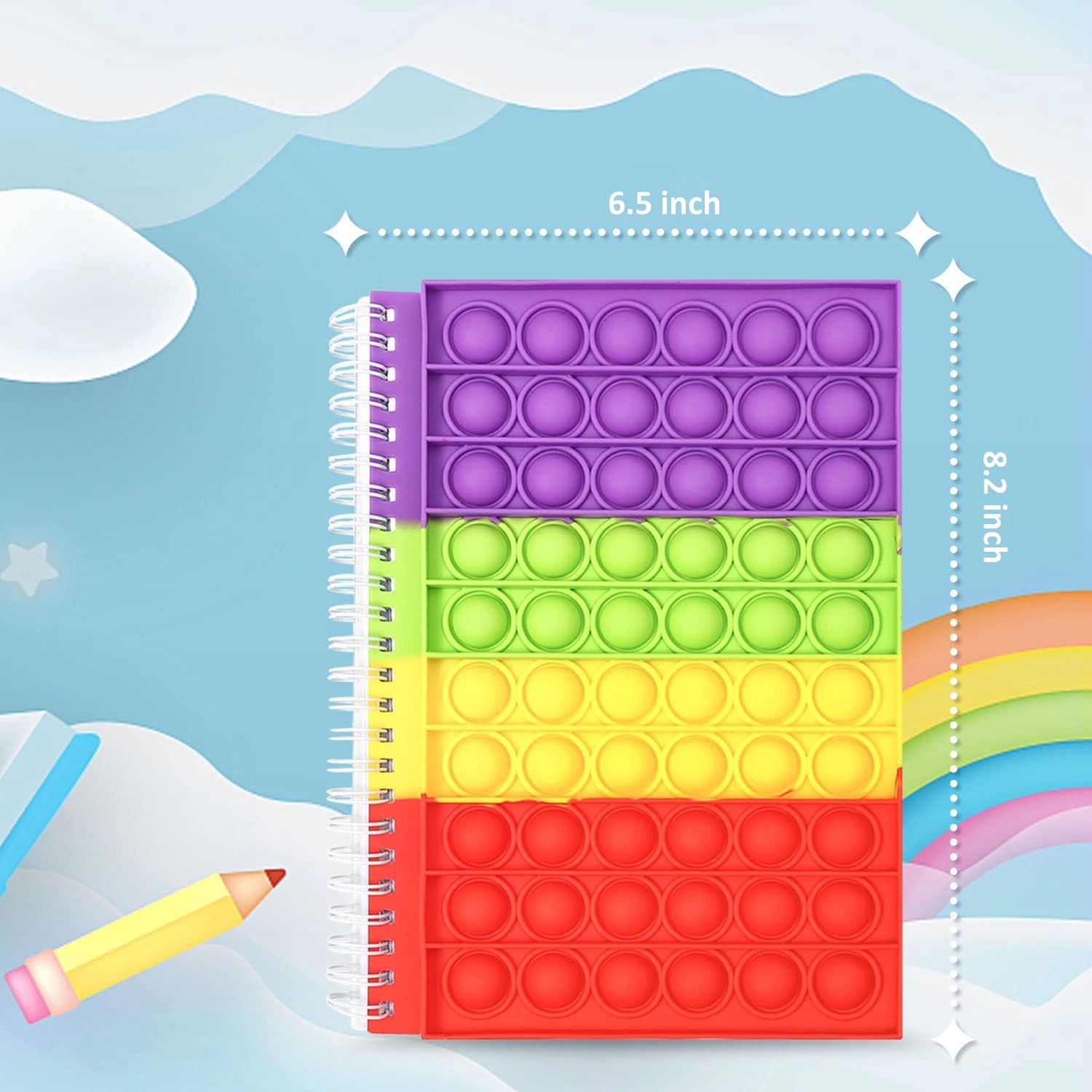 Ralieve Stress and Anxiety Pop it Bubble Fidget Notebook 2