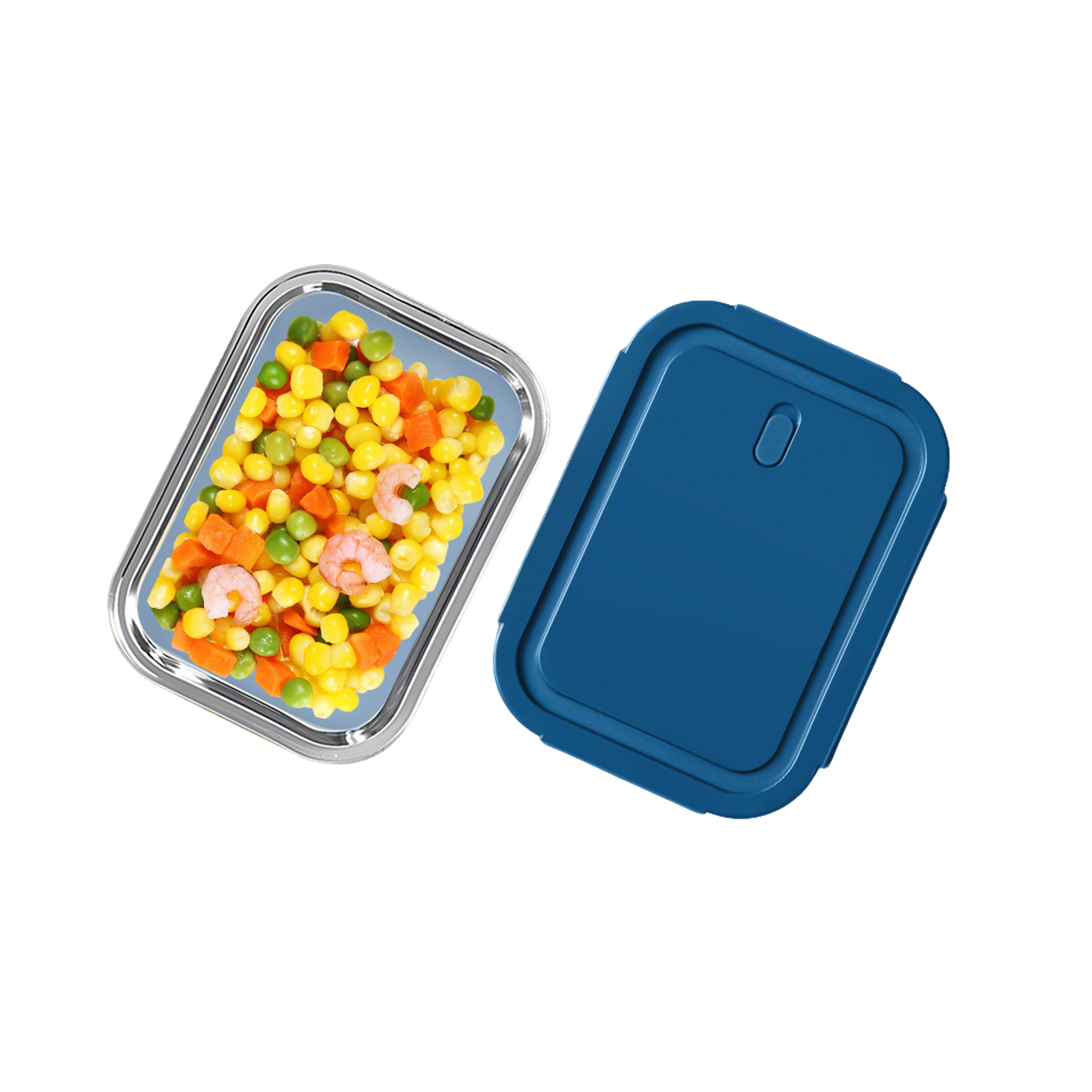 Microwave Safe Meal Prep Lunch Box 7.9" x 5.9" x 2.6" 5