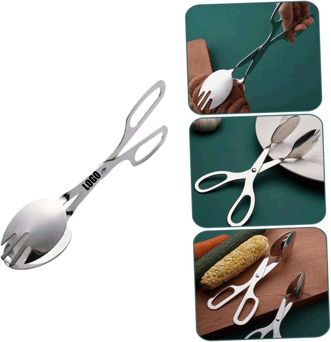 Salad Holder/Stainless Steel Flatware Bakery Clip 1