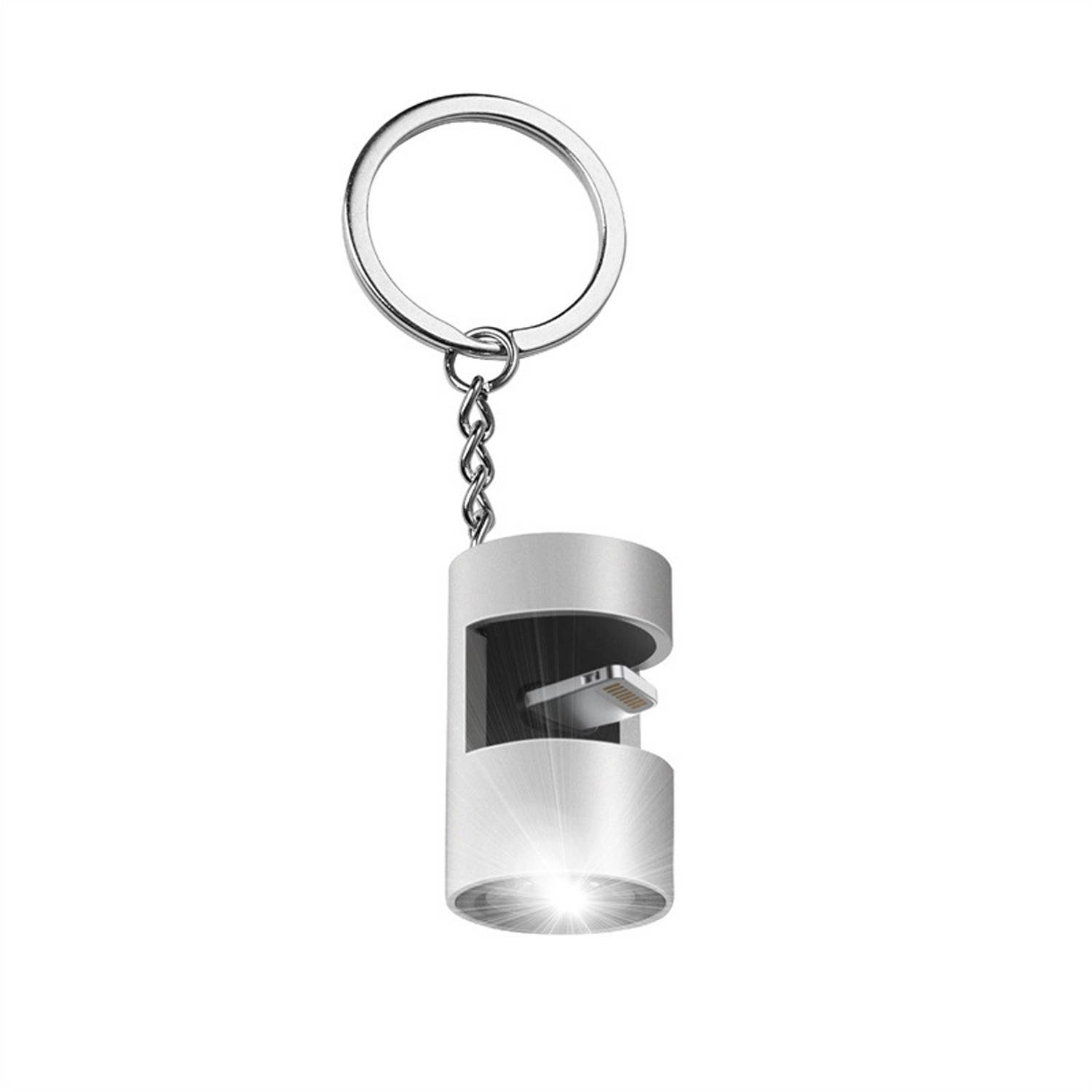 USB Rechargeable LED Flashlight Keychain for Phones 2