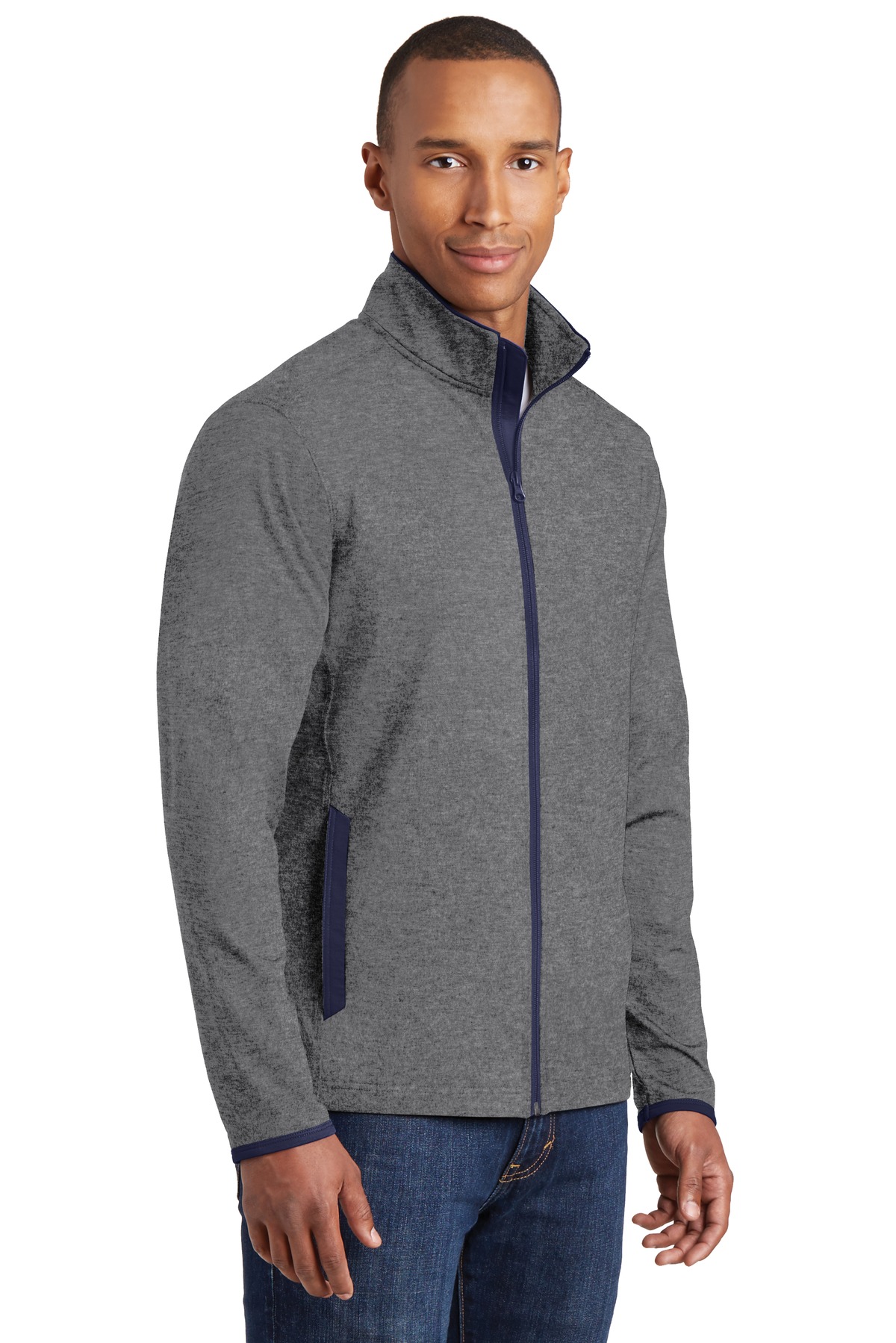 Sport-Tek Sport-Wick Stretch Contrast Full-Zip Jacket. ST853 37