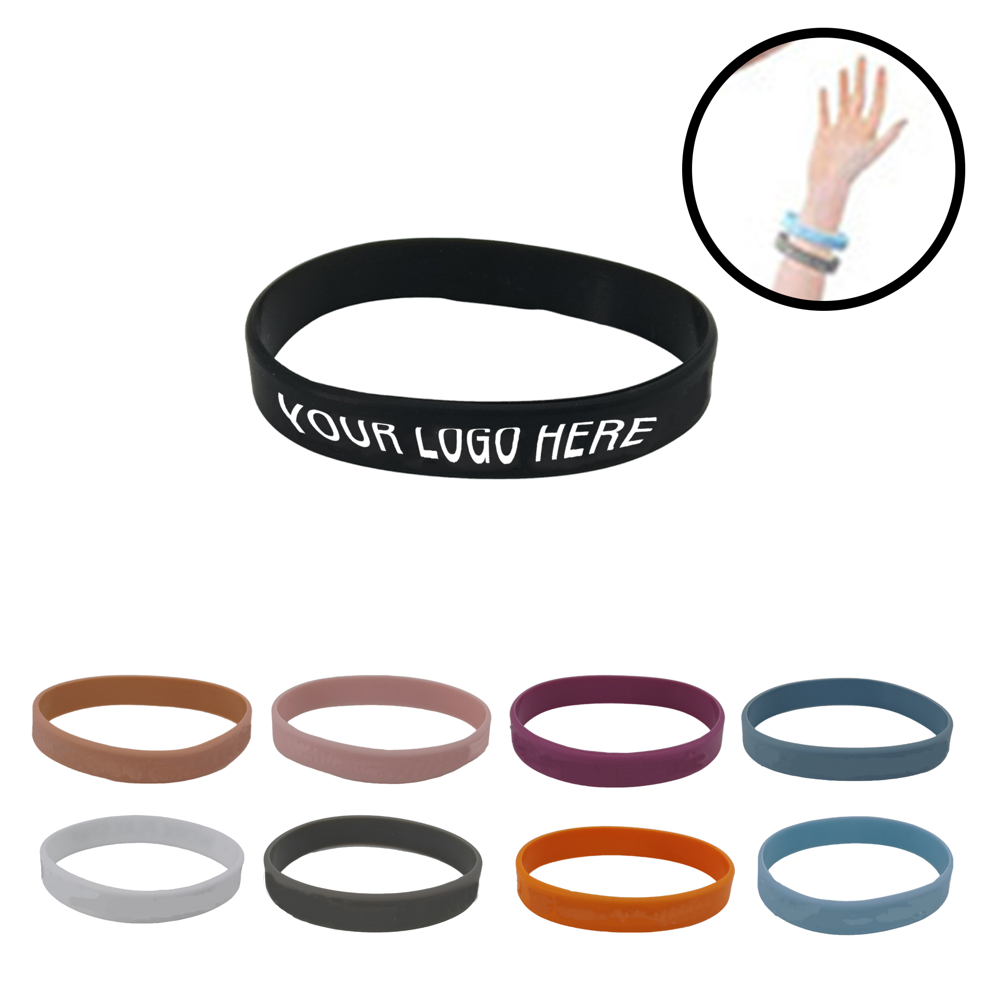 MOQ 20 PCS Personalized Rubber Bracelets 1