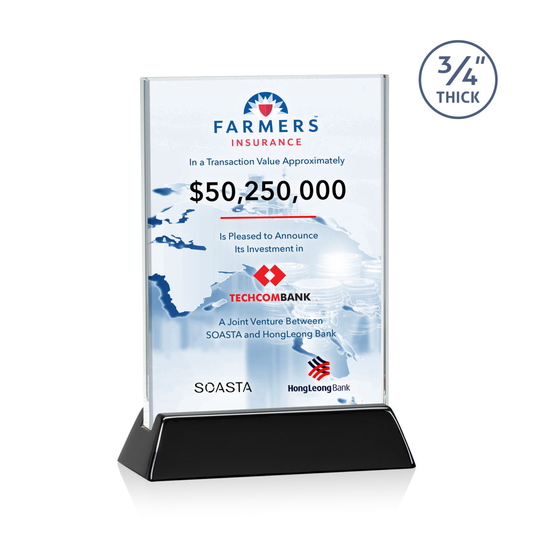 Walkerton VividPrint™ Award - Starfire/Black (Vert)