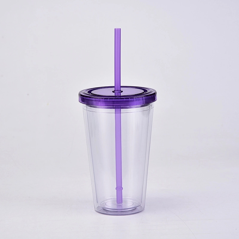 Double Wall Acrylic Tumbler With Lid And Straw 3