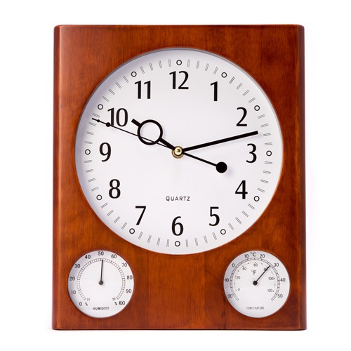 3 in 1 CHERRY WALL CLOCK, THERMOMETER AND HYGROMETER 1
