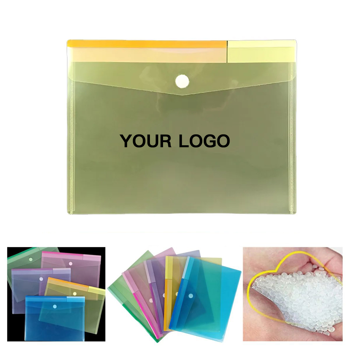 Transparent PP Document Pouch with Hook Closure 3