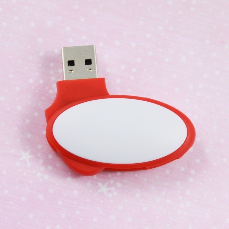 Plastic Oval Swivel 2GB USB Flash Drive 1