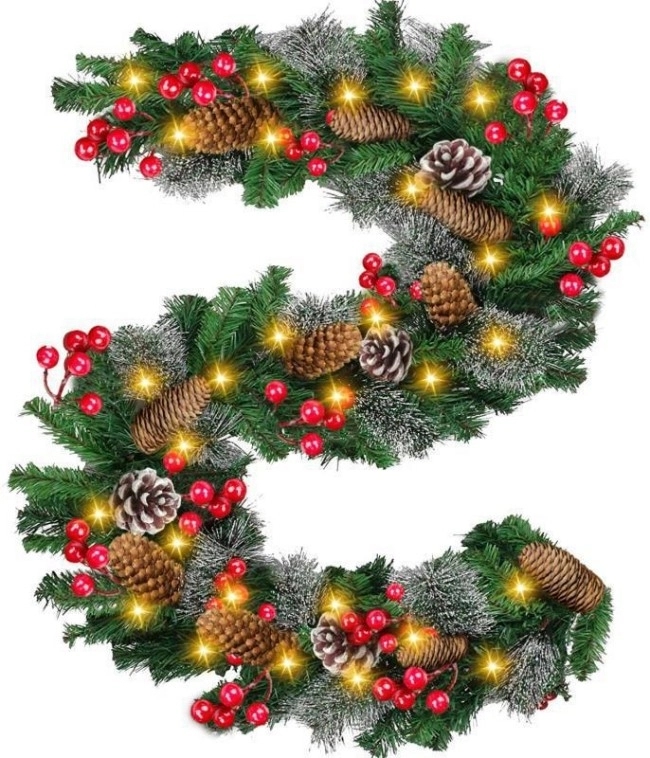 8 foot Holiday Garland 3