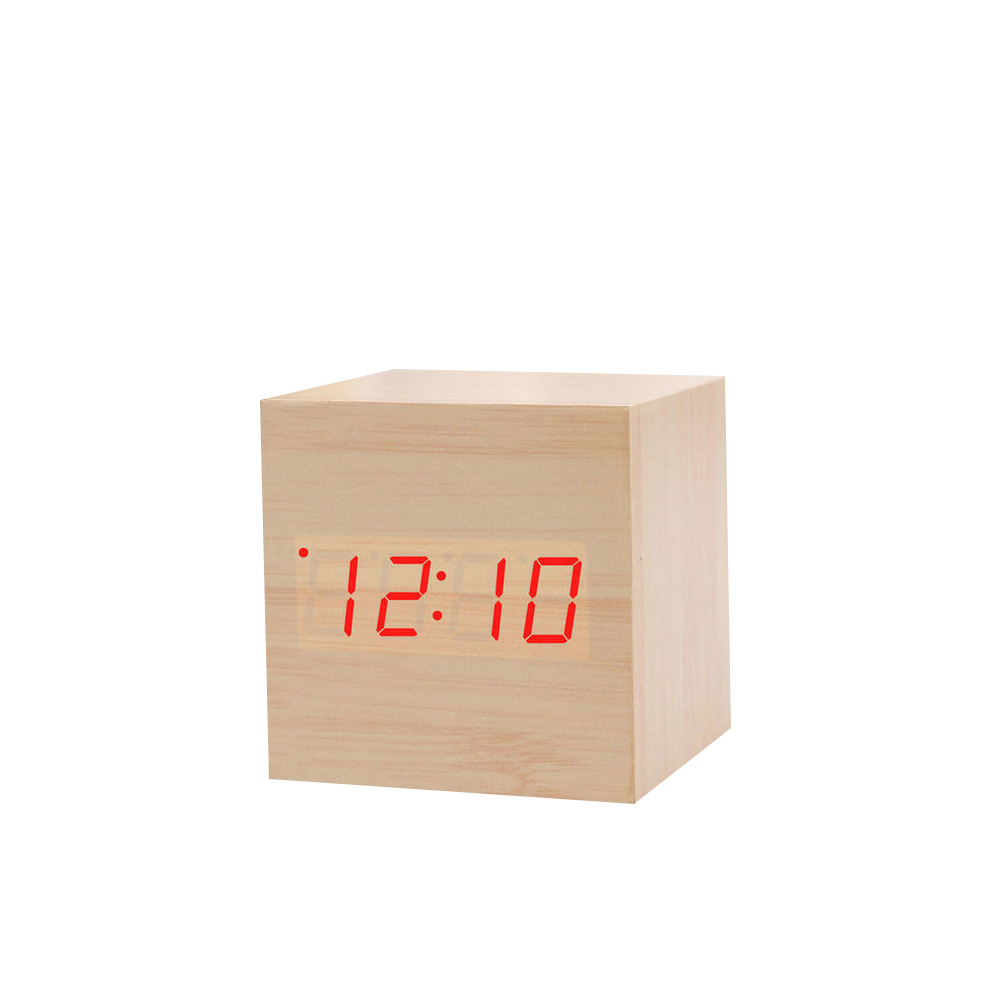 LED Cube Alarm Clock With USB