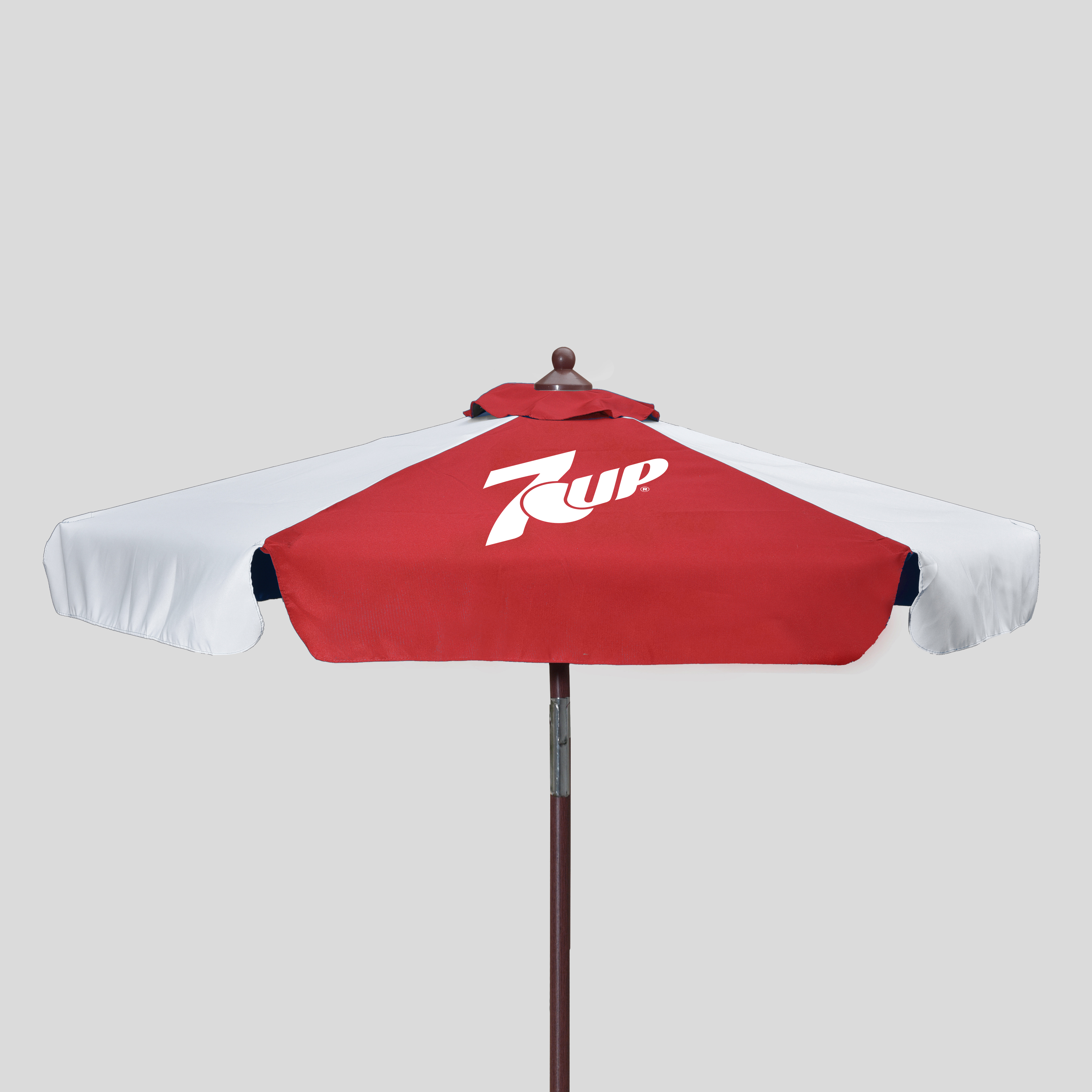 7' Wood Look Market Umbrella with Tilt