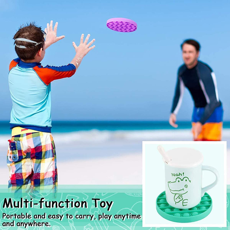 Round Bubble Push Popper Anxiety Relief Autism Toy 7